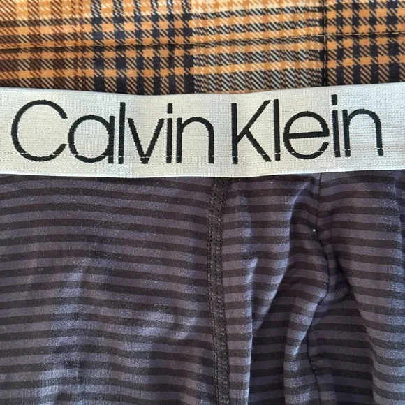 Calvin Klein black and gray striped boxer briefs large #underwear #CalvinKlein - Picture 3 of 3